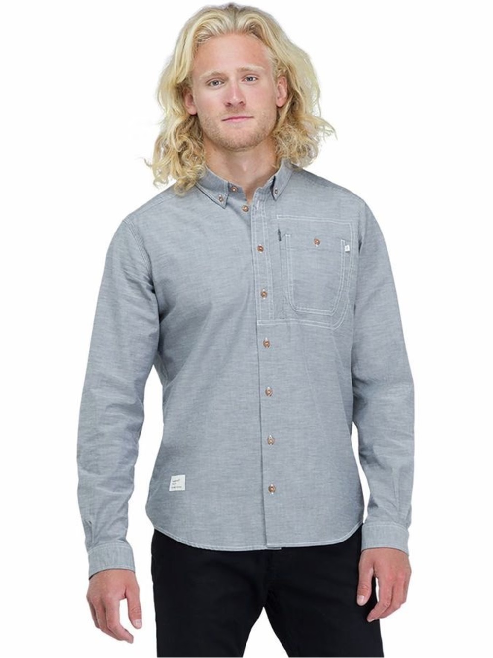 Norrona Svalbard Cotton Shirt, Grey - Men's Large